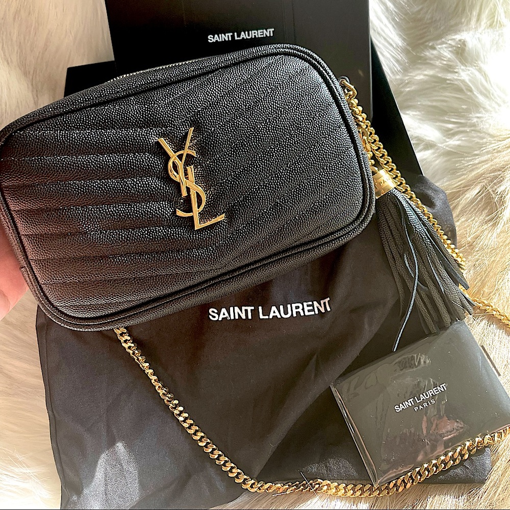 LOU MINI BAG IN QUILTED GRAIN DE POUDRE EMBOSSED LEATHER